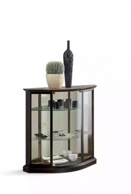 Klassische Vitrine Vitrinenschrank Schrank Glasschrank Braun Vitrine Neu