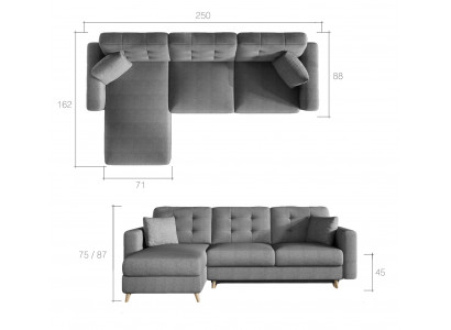 Schlafsofa Sofa Polster Funktions Couch Wohnzimmer Ecksofa Textl Sitz