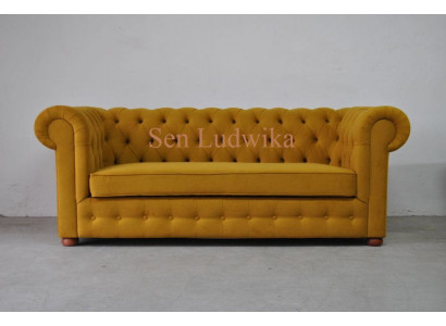 Chesterfield Dreisitzer Samt Couch Polster Schlaf Sofa Couch Bettfunktion Neu