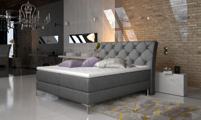 Bett Textil Polster Doppel Design Barock Modern Stil Chesterfield Betten Hotel