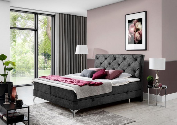 Bett Textil Polster Doppel Design Barock Modern Stil Chesterfield Betten Hotel