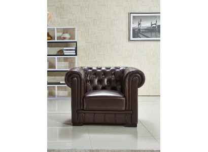 Chesterfield Sessel Fernseh Couch 1 Sitzer Sofa Leder Couchen Polster