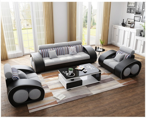 Ledersofa Couch Sofagarnitur Leder 311 Sitzer Garnitur Design Modern Sofa USB