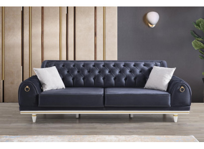 Chesterfield Sofa Couch 230cm Polster Möbel Einrichtung Wohnzimmer Stoff