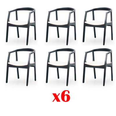 Esszimmer Stuhl Garnitur Sessel Neu Set Polster Design 6 Stühle Gruppe