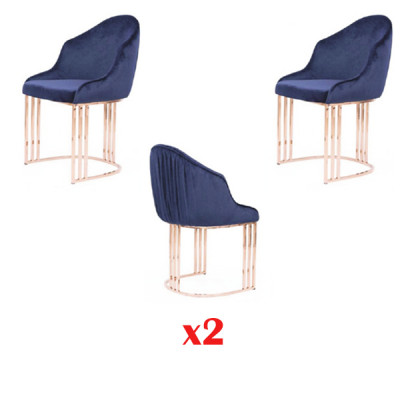 Designer Lehn Sitz Sessel luxus Ess Zimmer 2x Stühle Polster Textil