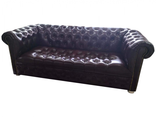 Chesterfield Sofa 3 Sitzer Ledersofa Couch Braun Modern Sofas 230cm