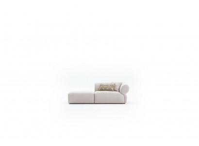 Textil Sofa 3 Sitzer Wohnzimmer Luxus Möbel Design Couch Beige 215cm