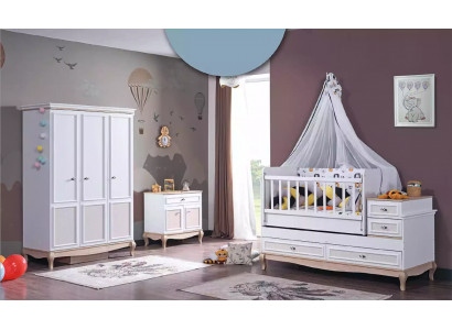 Baby Bett Kinderzimmer Komplettes Schlafzimmer Schrank Kommode 3tlg.