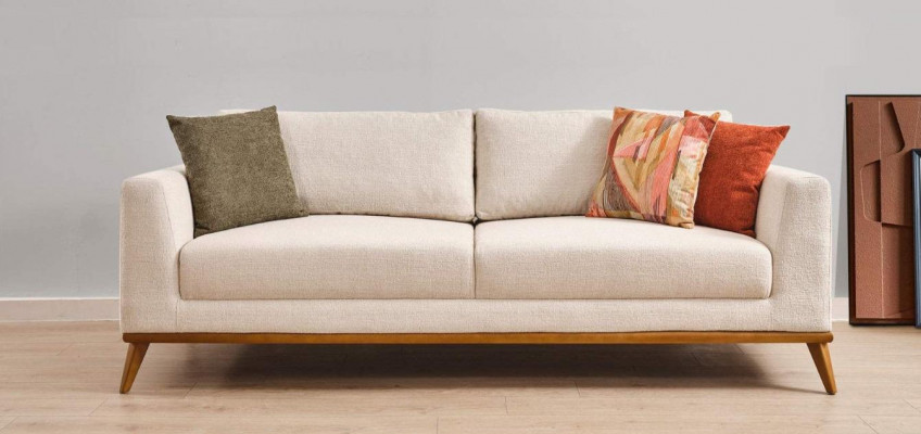 Stilvoll Sofa 3 - Sitzer Design Möbel Wohnzimmer Luxus Couchen Sofas 223cm