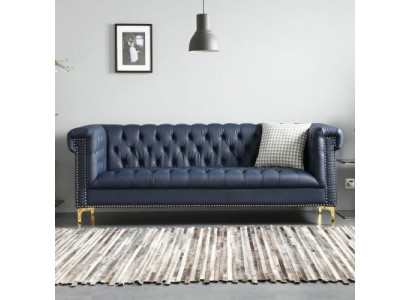 Chesterfield Leder Polster Design Sofa Luxus Couch Klassische Sofa 3 Sitzer Neu