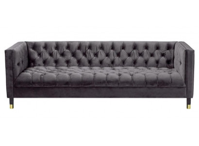 Anthrazit Chesterfield Sofa Kreative Möbel 4-Sitzer Sofas Textil Couchen