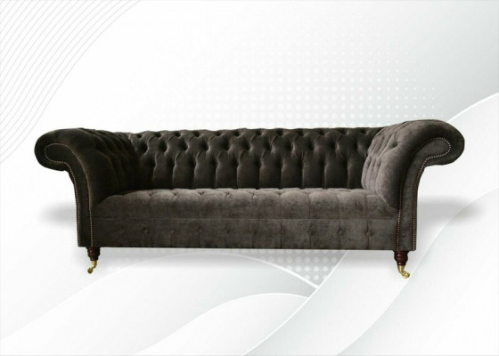 Chesterfield Original Möbel 3 Sitzer Couch Polster Sofas Couchen Textilsofa Neu