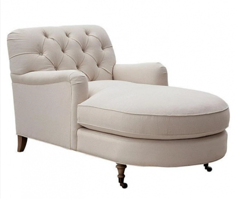 Beige Chaiselongue Chesterfield Möbel Liege Wohnzimmer Moderne