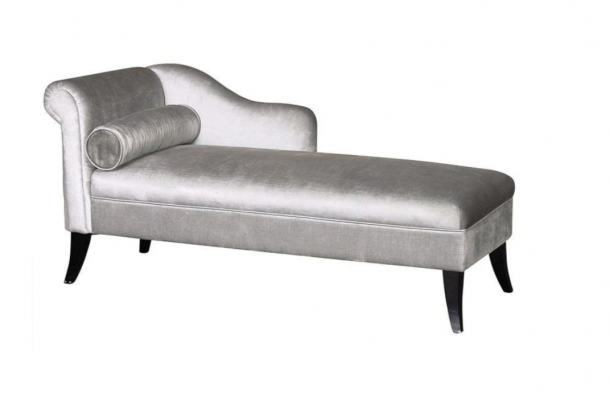 Chaiselongue Kreative Möbel Wohnzimmer Modern Design Sofa Stoff Silber