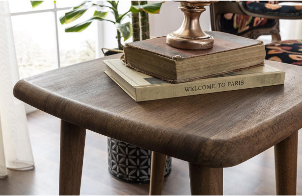 Moderner Beistelltisch Kaffetisch Luxus Holzmöbel Wohnzimmer Braun 