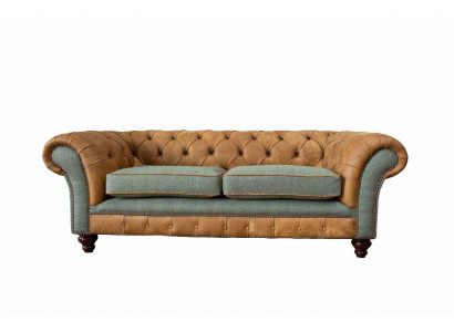 Sofa 3 Sitzer Design Polster Couchen Leder Relax Chesterfield Dreisitzer