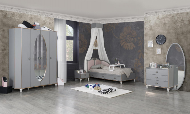 Bett Nachttisch Schlafzimmer Set Designer Luxus Betten Komplett 2 tlg.