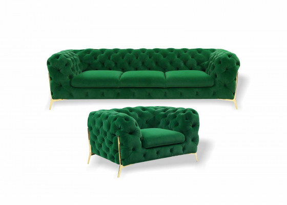 Italien Möbel Sofagarnitur 3+1 Sitzer Design Sofa Polster Couchen Chesterfield