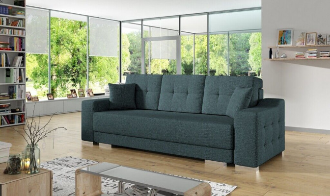 3 Sitz Sofa Couch Textil Stoff Bettfunktion Schlafsofa Neu Polster Garnitur Neu