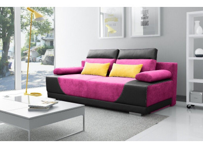 Schlafsofa Stoff Neu Garnitur Bettfunktion 3 Sitz Sofa Couch Textil Polster