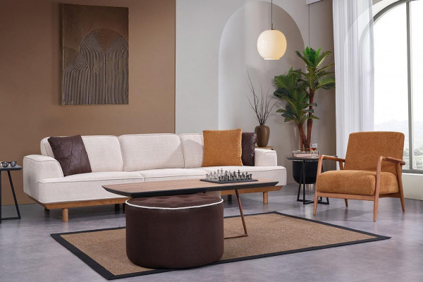 Komplette Wohnzimmer Sofagarnitur Designer Polster Sessel Viersitzer