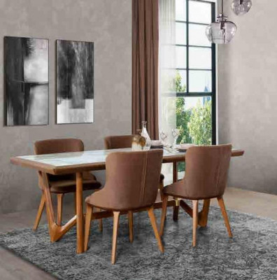 Essgruppe Tisch Tische 6tlg Garnitur Neu Esstisch 4x Stühle Stuhl Esszimmer Set