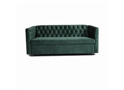 American Style Chesterfield Sofa Couch Leder Polster Dreisitzer Grün