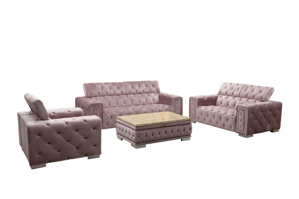 Couch Set Garnitur Polster Design Chesterfield Sofagarnitur 3+2+1 9914 Textil