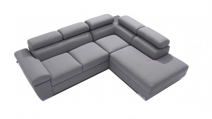 Bettkasten Bettfunktion Ecksofa Stoff L-Form Couch Design Polster Textil Modern