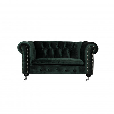 Chesterfield 2 Sitzer Klassische Luxus Barock Rokoko Sofa Textil Leder Couch Neu