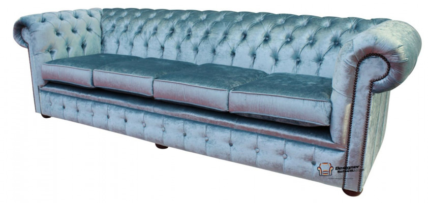 Chesterfield 4 Sitzers Klassische Luxus Barock Rokoko Sofa Couch Textil Leder