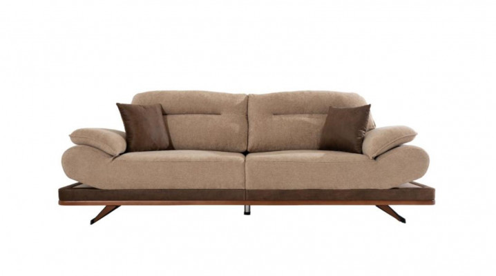 Braunes 3-Sitzer Sofa Wohnzimmer Designer Couch Polster Sitzmöbel Neu