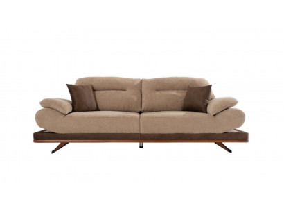 Braunes 3-Sitzer Sofa Wohnzimmer Designer Couch Polster Sitzmöbel Neu