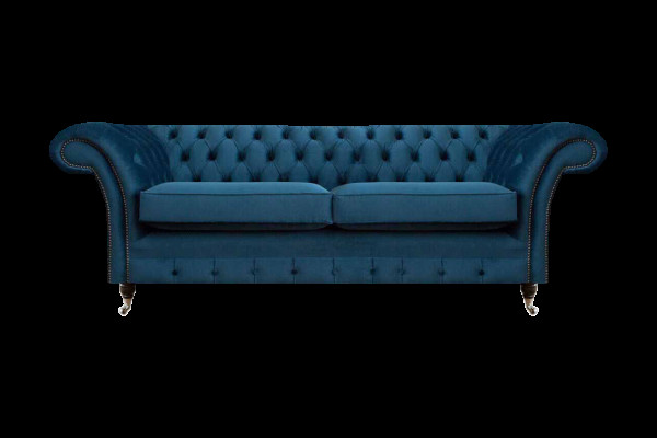 Blaue Wohnzimmer Chesterfield Sitzmöbel Luxus Couchen Designer 2-Sitzer