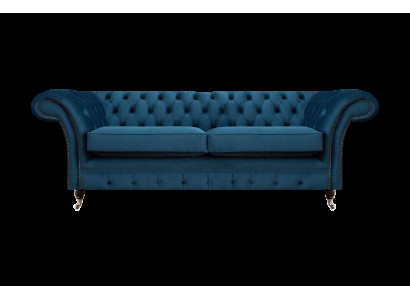 Blaue Wohnzimmer Chesterfield Sitzmöbel Luxus Couchen Designer 2-Sitzer