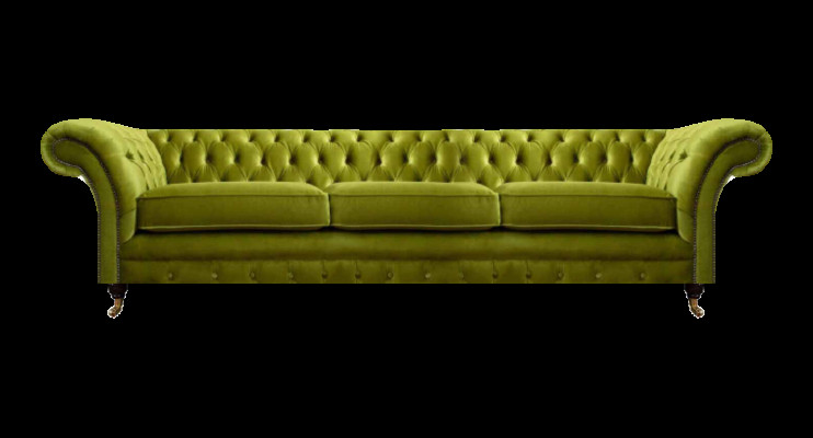 Chesterfield Olivengrüne Polstercouch Bettfunktion Couch Wohnzimmer Möbel