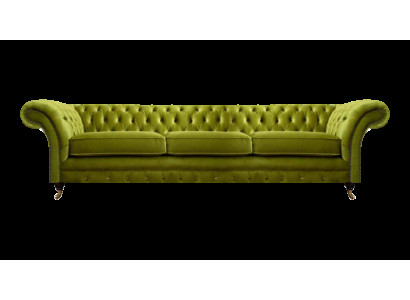 Chesterfield Olivengrüne Polstercouch Bettfunktion Couch Wohnzimmer Möbel