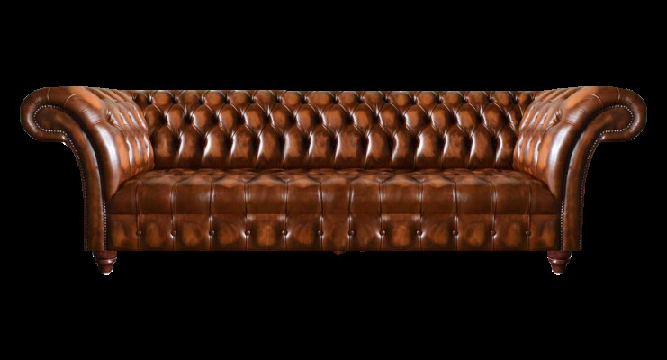 Chesterfield Ledersofa Braune Kunstleder Couch Designer Edle Sitzmöbel