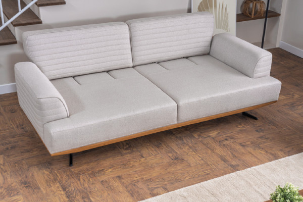 Luxuriöses Set Grauer Dreisitzer-Sofas für Wohnzimmer  Modernes Design