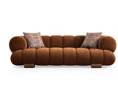 Brauner Wohnzimmer Dreisitzer Luxuriöse Textilsofas Designer Sitzmöbel