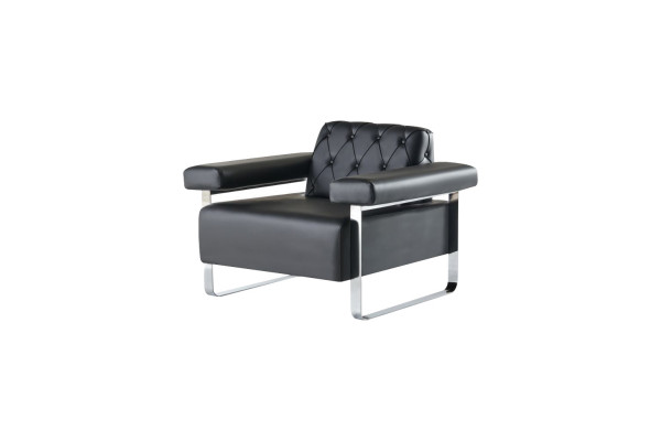 Sofas Komplett Schwarz Einfarbig 4tlg Set 3-Sitzer 2-Sitzer Modern Stil