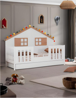 Moderne Weiße Kinderzimmer Möbel Luxus Garnitur Kinderbett Kommode neu