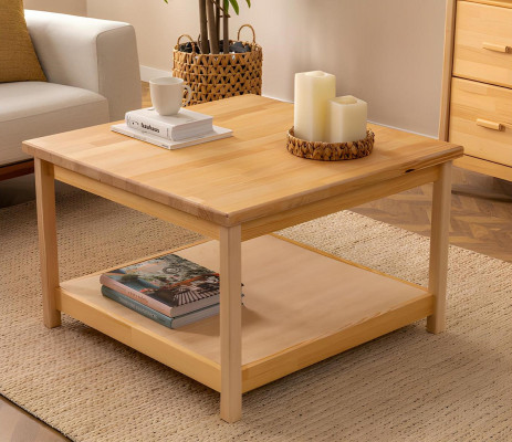 Beiger Holz Couchtisch Moderner Wohnzimmer Kaffeetisch Designer Möbel