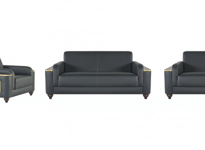 Arbeitszimmer Sofas Modern Design Wohnzimmer Set 4lg Schwarz Einfarbig