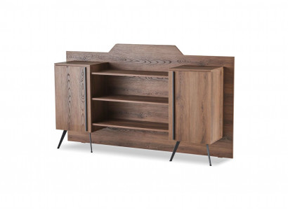 Aktenschrank Sideboard Regale Stauraum Braun Einfarbig Modern Design