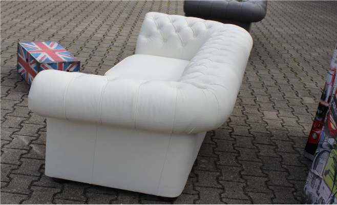 Chesterfield Sofa 3 Sitzer Polster Napalon Leder Couch Garnitur Neu