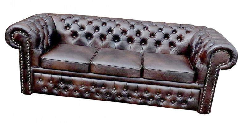 Chesterfield Sofa Couch Ledersofa Polster Garnitur Leicester Wohn Couchen Neu