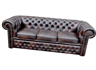 Chesterfield Sofa Couch Ledersofa Polster Garnitur Leicester Wohn Couchen Neu