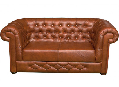 Chesterfield Couch Sofa Garnitur 3 Sitzer Polster Leder Sofas Couchen Neu BANTRY